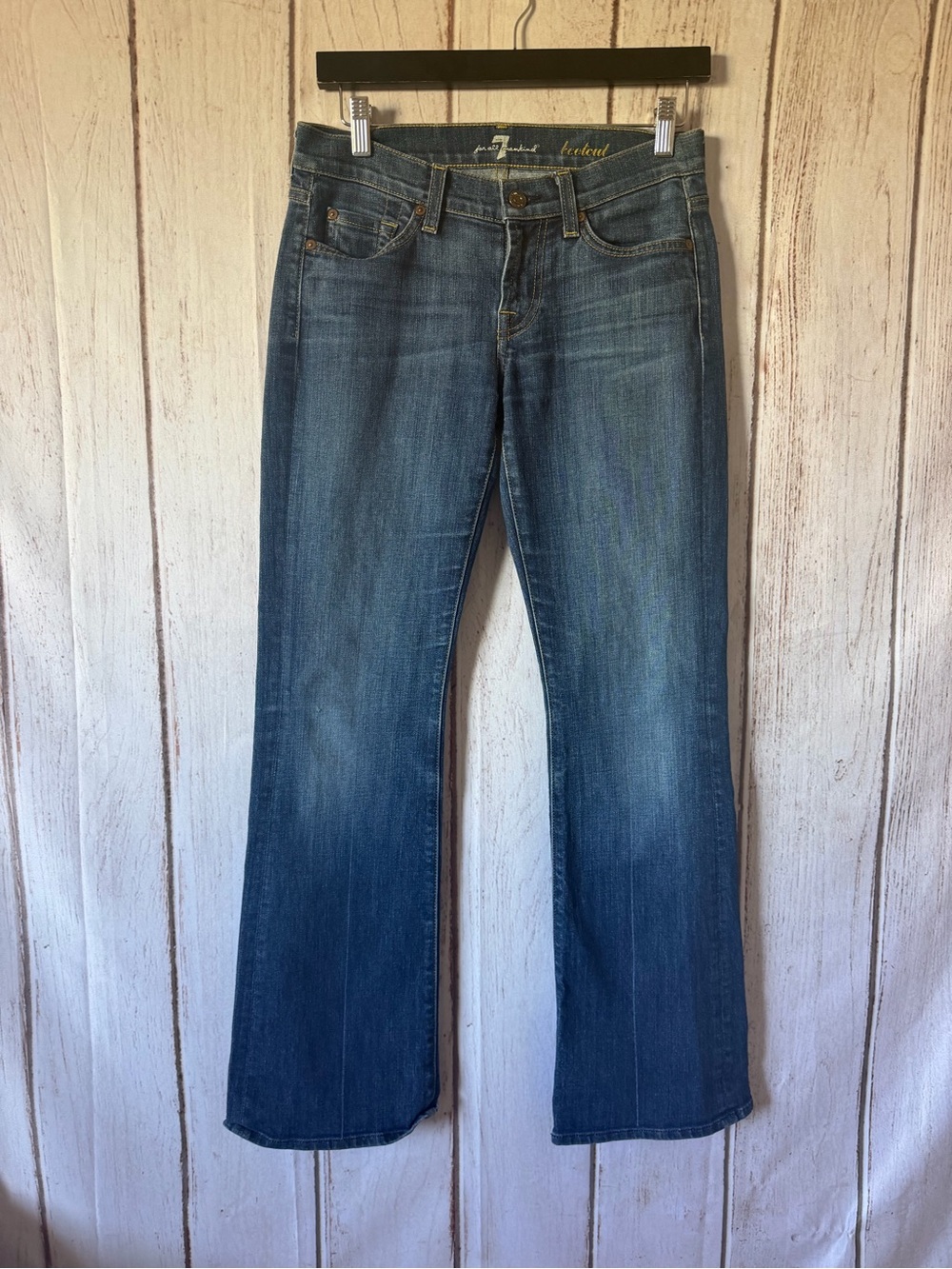 7 For All Mankind Bootcut Jeans Blue Denim Medium Wash Classic Fit Size 26